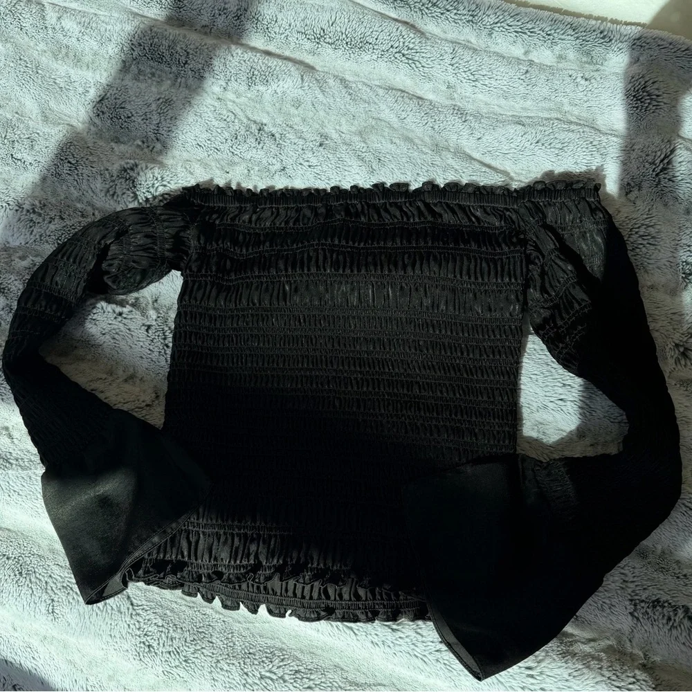 Frame Black Off Shoulder Top - Picture 3 of 5